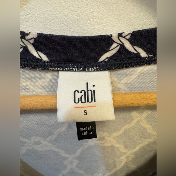 Cabi cruise dress women’s small blue navy rope coastal preppy bubble sleeve - Picture 8 of 12